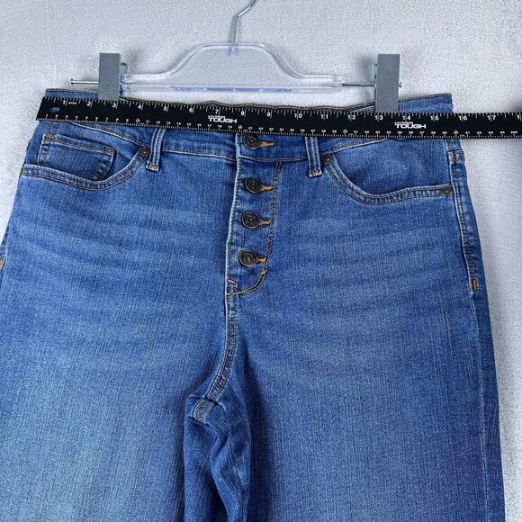 Gloria Vanderbilt Women's Capri Jeans Rail Straight Slimming Effect Blue Size 10 - Picture 6 of 10